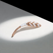 Rose Gold Chevron Brooch Pin
