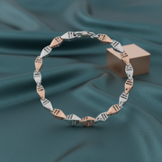 Two-Tone Sterling Silver Bracelet - 925 Jewelry