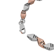Two-Tone Sterling Silver Bracelet - 925 Jewelry
