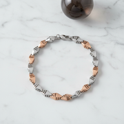 Two-Tone Sterling Silver Bracelet - 925 Jewelry