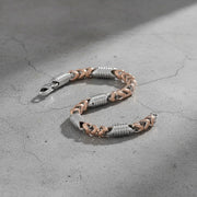 Rose Gold Twist Link Bracelet
