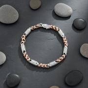Rose Gold Twist Link Bracelet