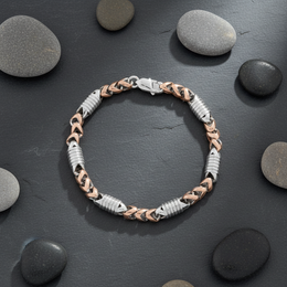 Two-Tone Sterling Silver Link Bracelet