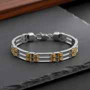 Dual Tone Link Bracelet