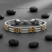Dual Tone Link Bracelet