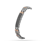 Black & White Diamond Sterling Silver Men's Bracelet