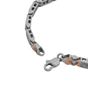 Black & White Diamond Sterling Silver Men's Bracelet