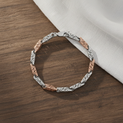 Elysian Silver & Rose-Gold Bracelet - 925 Sterling Jewellery