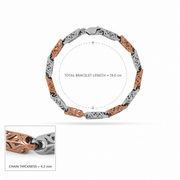 Dual Tone Filigree Link Bracelet