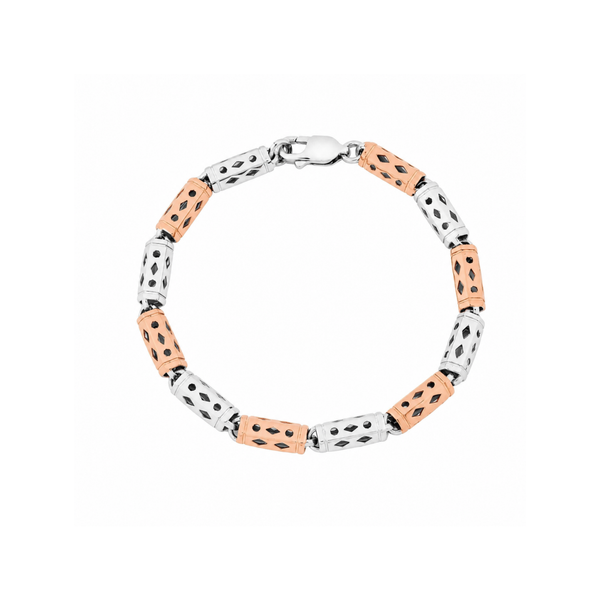 Rose Gold Dual Barrel Bracelet