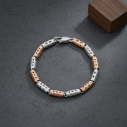 Interlock Two-Tone 925 Sterling Silver Bracelet Jewelry