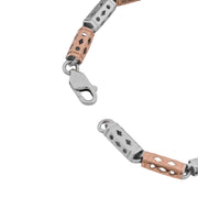 Interlock Two-Tone 925 Sterling Silver Bracelet Jewelry