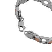 Monarch 925 Sterling Silver & Rose Gold Men's Bracelet