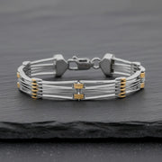 Dual Tone Wire Link Bracelet
