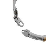 Dual Tone Wire Link Bracelet