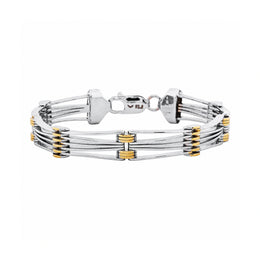 Dual Tone Wire Link Bracelet