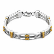 Dual Tone Wire Link Bracelet