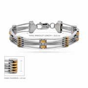 Dual Tone Wire Link Bracelet