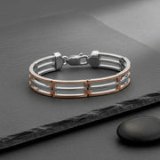 Rose Gold Dual Rail Bracelet
