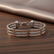 Rose Gold Dual Rail Bracelet