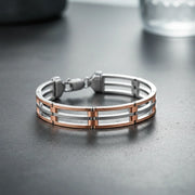 Rose Gold Dual Rail Bracelet