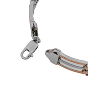 Iconic Sterling Silver & Rose Gold Bracelet - Premium Jewelry