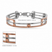 Rose Gold Dual Rail Bracelet