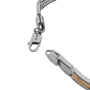 Zenith Luxe Black & Gold Accent 925 Silver Bracelet