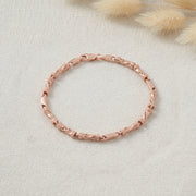 Rose Gold Twisted Link Bracelet