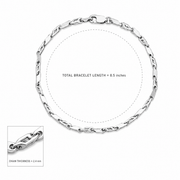 Elegant Twist Link Bracelet