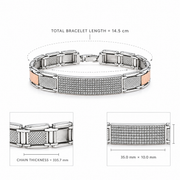Two Tone Stone Studded Bracelet