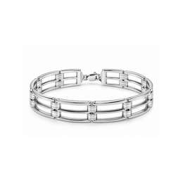 Silver Tone Open Link Bracelet