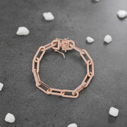 Rose Gold Pave Link Bracelet