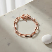Rose Gold Pave Link Bracelet