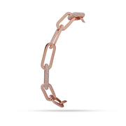 Rose Gold Pave Link Bracelet