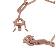 Rose Gold Pave Link Bracelet