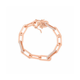 Rose Gold Pave Link Bracelet