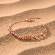 Rose Gold Mesh Bead Bracelet