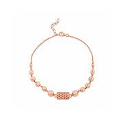 Rose Gold Mesh Bead Bracelet