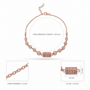 Rose Gold Mesh Bead Bracelet