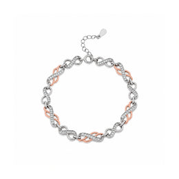 Rose Gold Infinity Link Bracelet