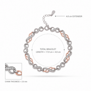 Rose Gold Infinity Link Bracelet