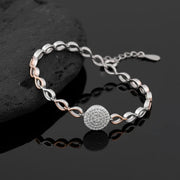 Radiant Dual Tone Circle Bracelet