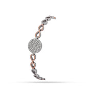 Radiant Dual Tone Circle Bracelet