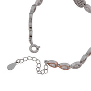 Radiant Dual Tone Circle Bracelet