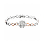 Radiant Dual Tone Circle Bracelet