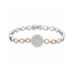 Radiant Dual Tone Circle Bracelet