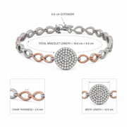 Radiant Dual Tone Circle Bracelet