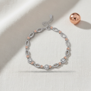 Celestial Duo Silver & Rose Gold Bracelet Jewelry