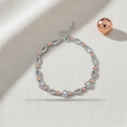 Celestial Duo Silver & Rose Gold Bracelet Jewelry